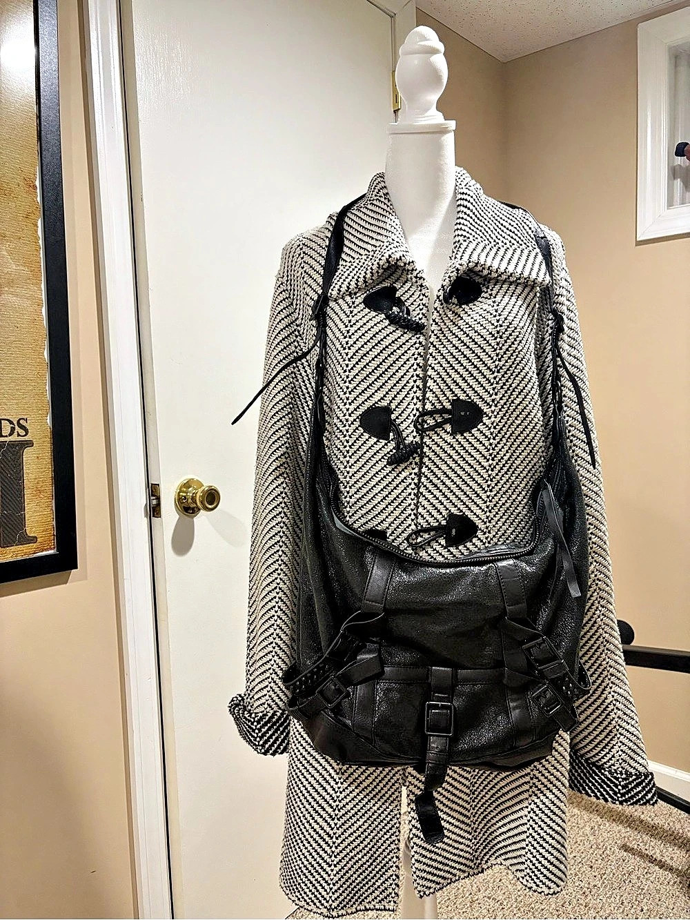 ASH Black Studded Leather HOBO Bag